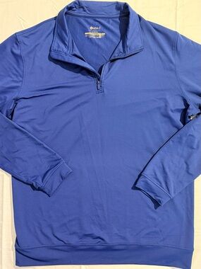 Ethika 1/4 Zip Pullover Mens Large Royal Blue Athletic Golf Performance